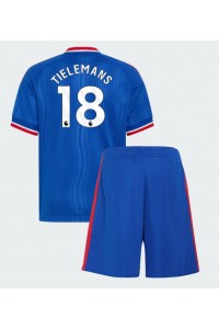 Manchester United Youri Tielemans #18 Jalkapallovaatteet Lasten Vieraspeliasu 2026-27 Lyhythihainen (+ Lyhyet housut)